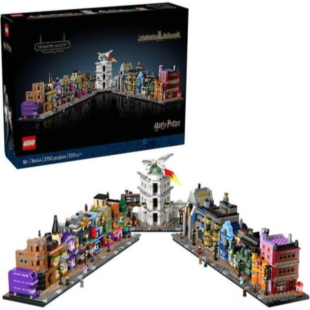 LEGO Harry Potter Diagon Alley Wizarding Shops Building with 12 Micro Figures